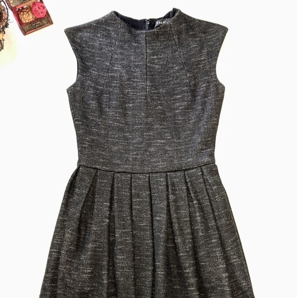 Talula Charcoal Sleeveless Waldorf Dress Size 0 - Picture 2 of 7